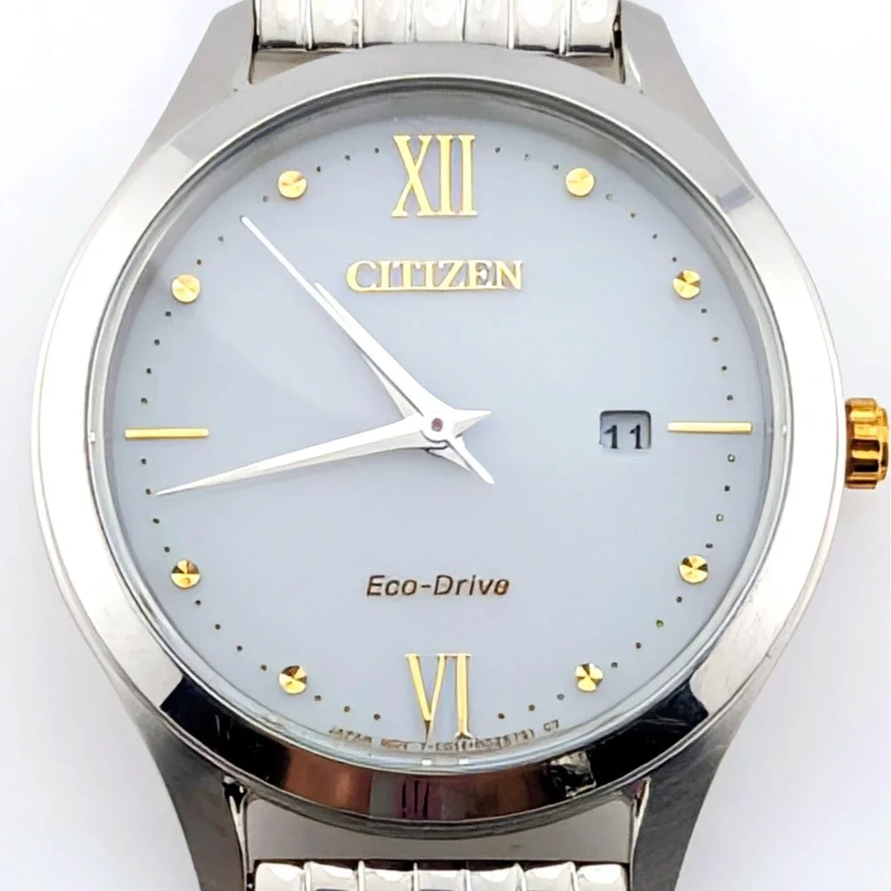 Citizen Chandler Watch Eco-Drive E011-R011723 Pearlescent White New Capacitor